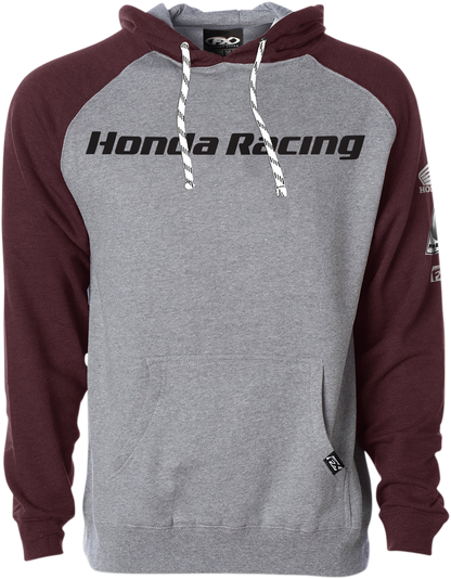 FACTORY EFFEX Honda Racing Hoodie - Heather/Burgundy - Large 23-88304