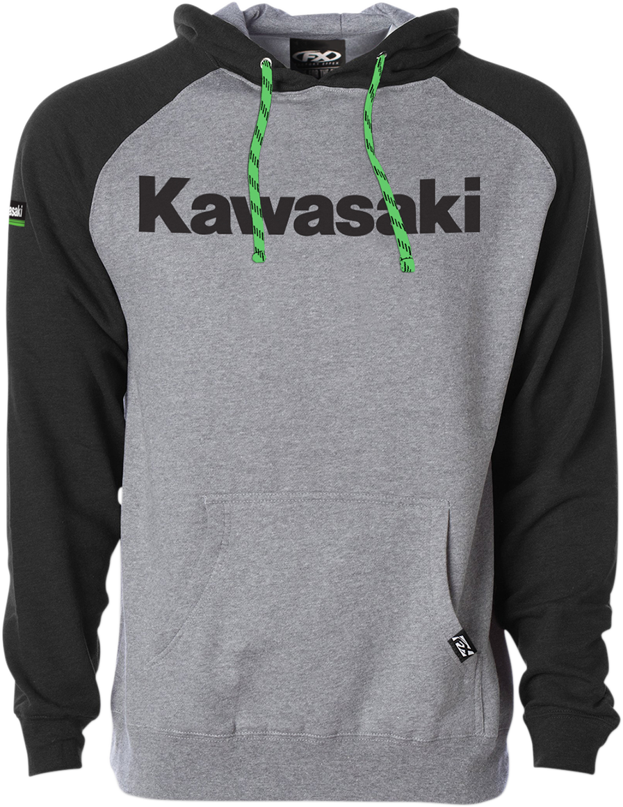 FACTORY EFFEX Kawasaki Standard Hoodie - Black/Heather - Medium 23-88102