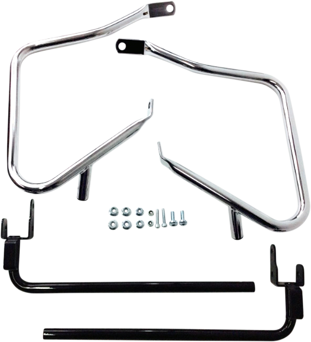 DRAG SPECIALTIES Saddlebag Support Kit - Chrome - FLH/FLT '14-'25 21028