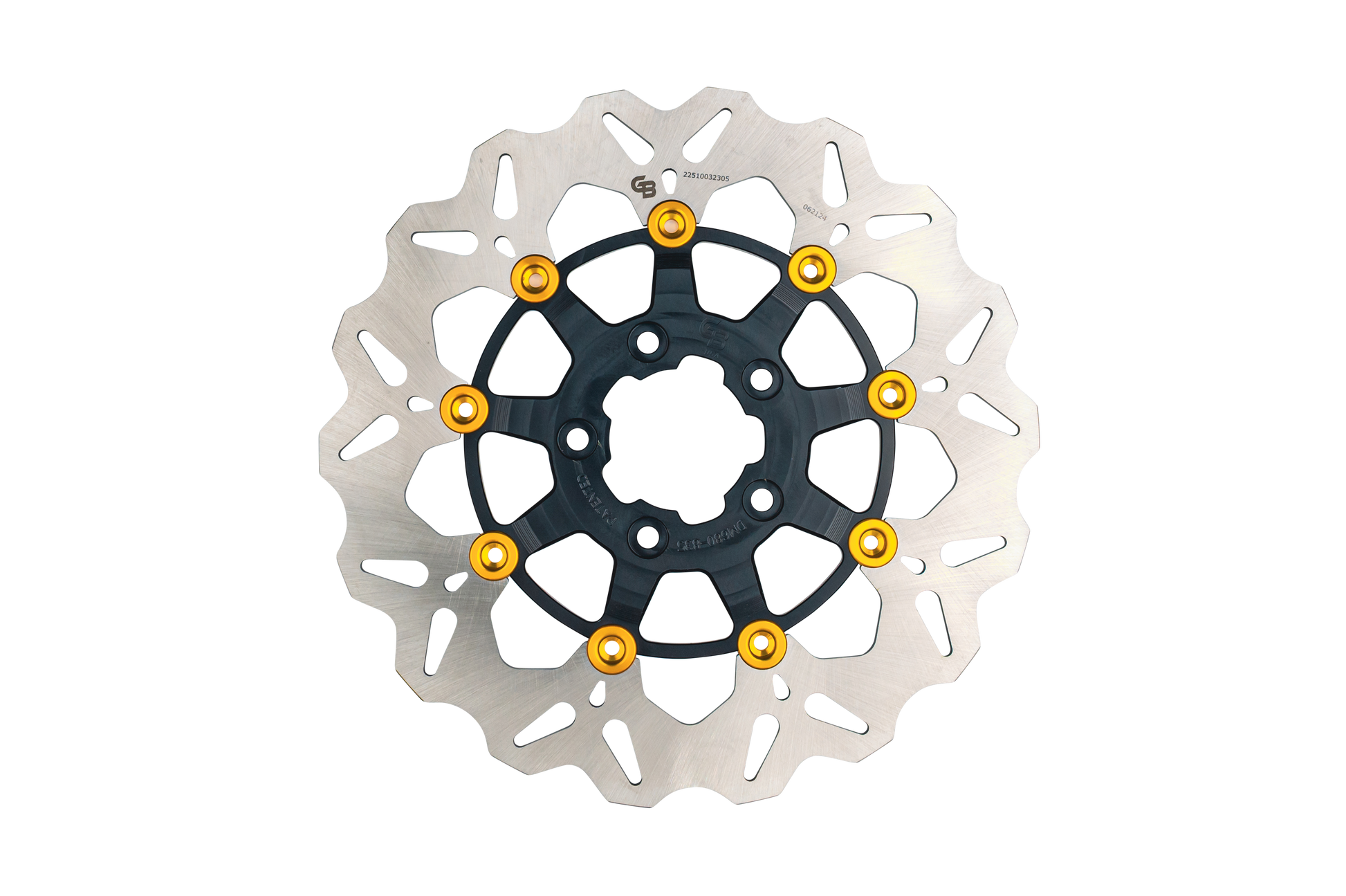 Rotor 11.5" Floating Wave Fr Black/Gold Buttons