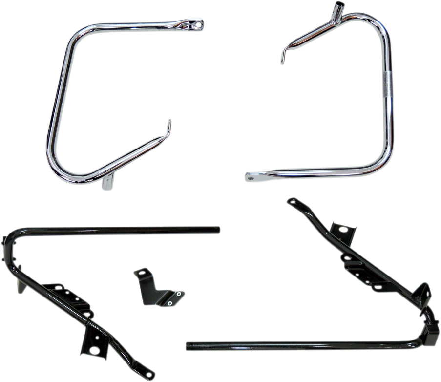 DRAG SPECIALTIES Saddlebag Support Kit - Chrome - FLH/FLT '97-'08 21026