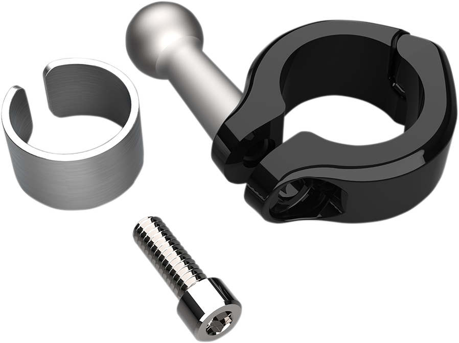 CIRO Aluminum Clamp Kit - Ball Mount - 7/8" - 1" Handlebars - Black 50129