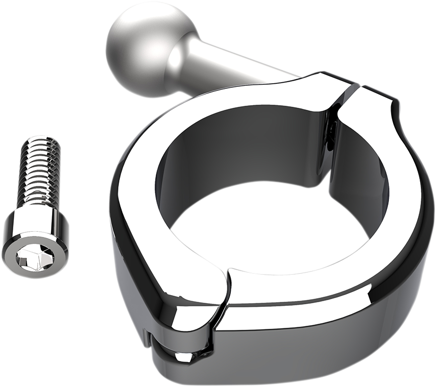 CIRO Aluminum Clamp Kit - Ball Mount - 1-1/4" Handlebars - Chrome 50130