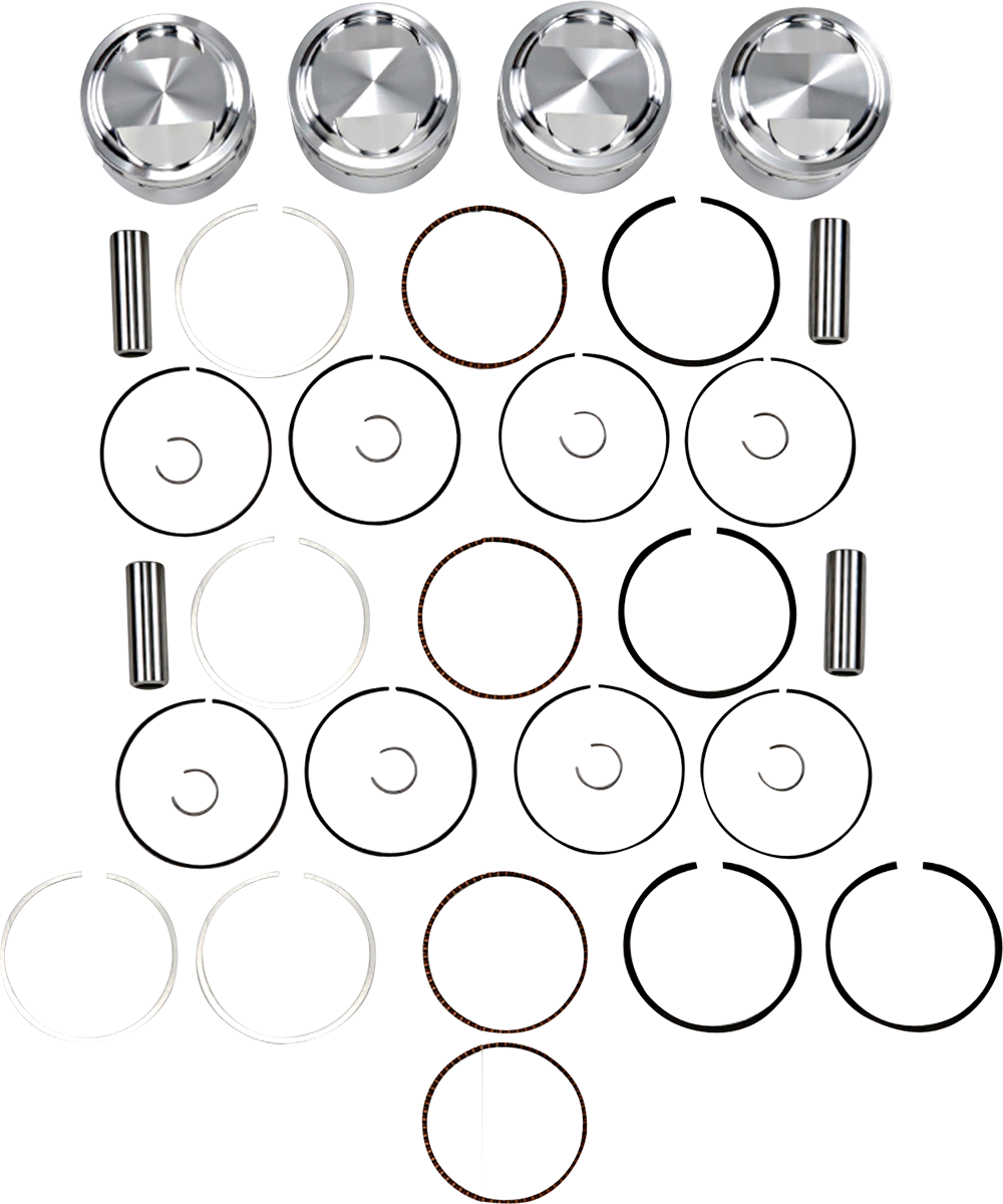 JE PISTONS Piston Kit - 72.00 mm - 10.25:1 CR - Kawasaki 125473
