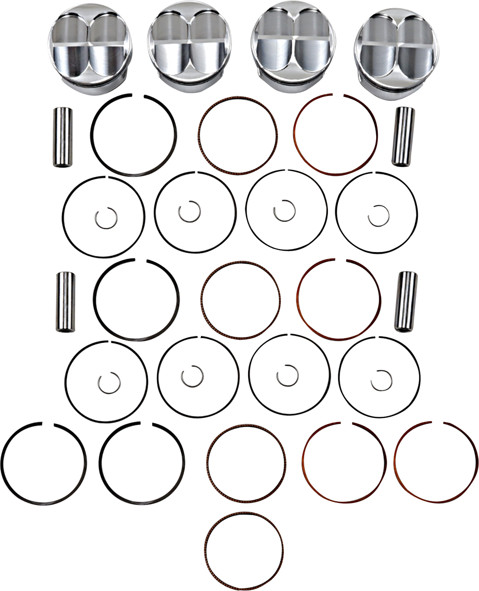 JE PISTONS Piston Kit - 81.00 mm - 10.5:1 CR - Honda 153766