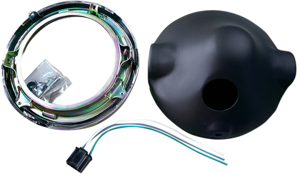 EMGO 7" Side Mount Headlamp Shell - Chrome 66-65040