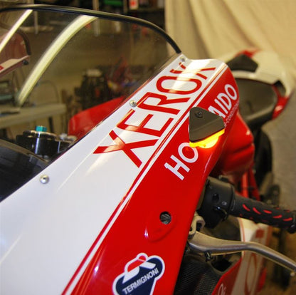 New Rage Cycles (NRC) Mirror Block Off Turn Signals for the Ducati 999 and 749