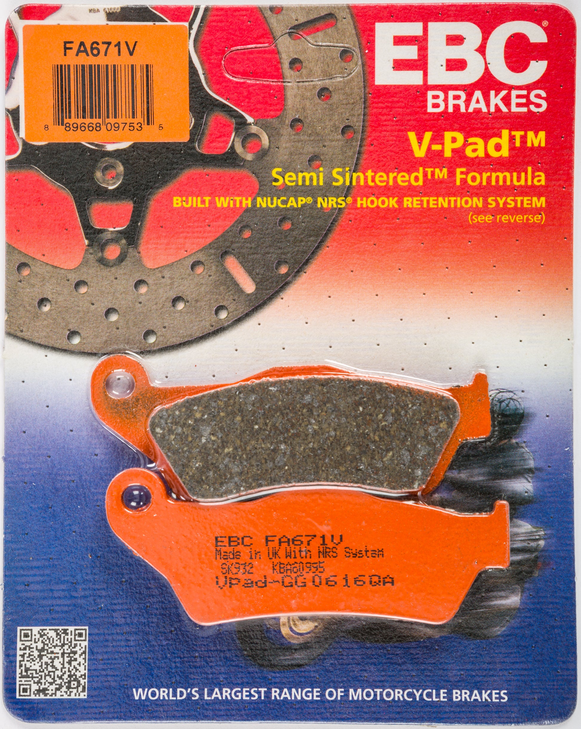 Brake Pads Fa671v Semi Sintered V Series