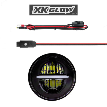 5.75" Xkchrome Headlight Black Bezel