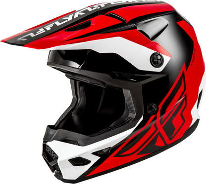 Kinetic Crest Helmet Red/Black/White Lg