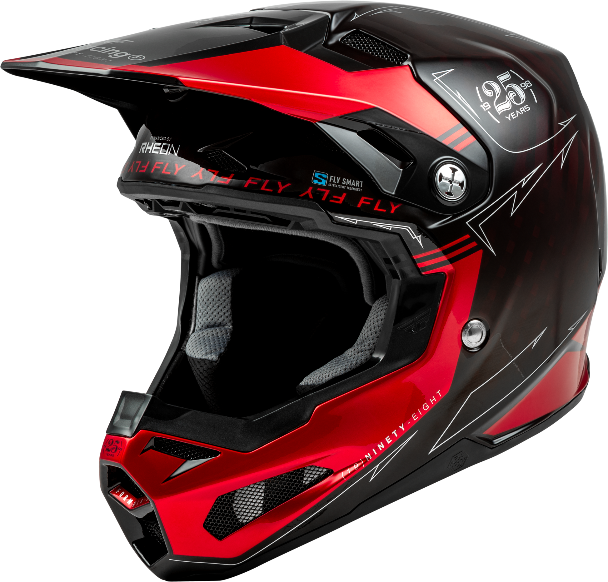 Youth Formula S Carbon Legacy Helmet Red Carbon/Black Yl