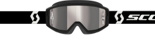 Primal Goggle Black/White Silver Chrome Works