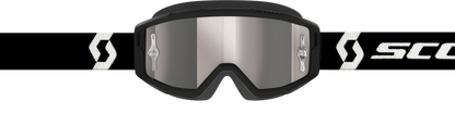 Primal Goggle Black/White Silver Chrome Works