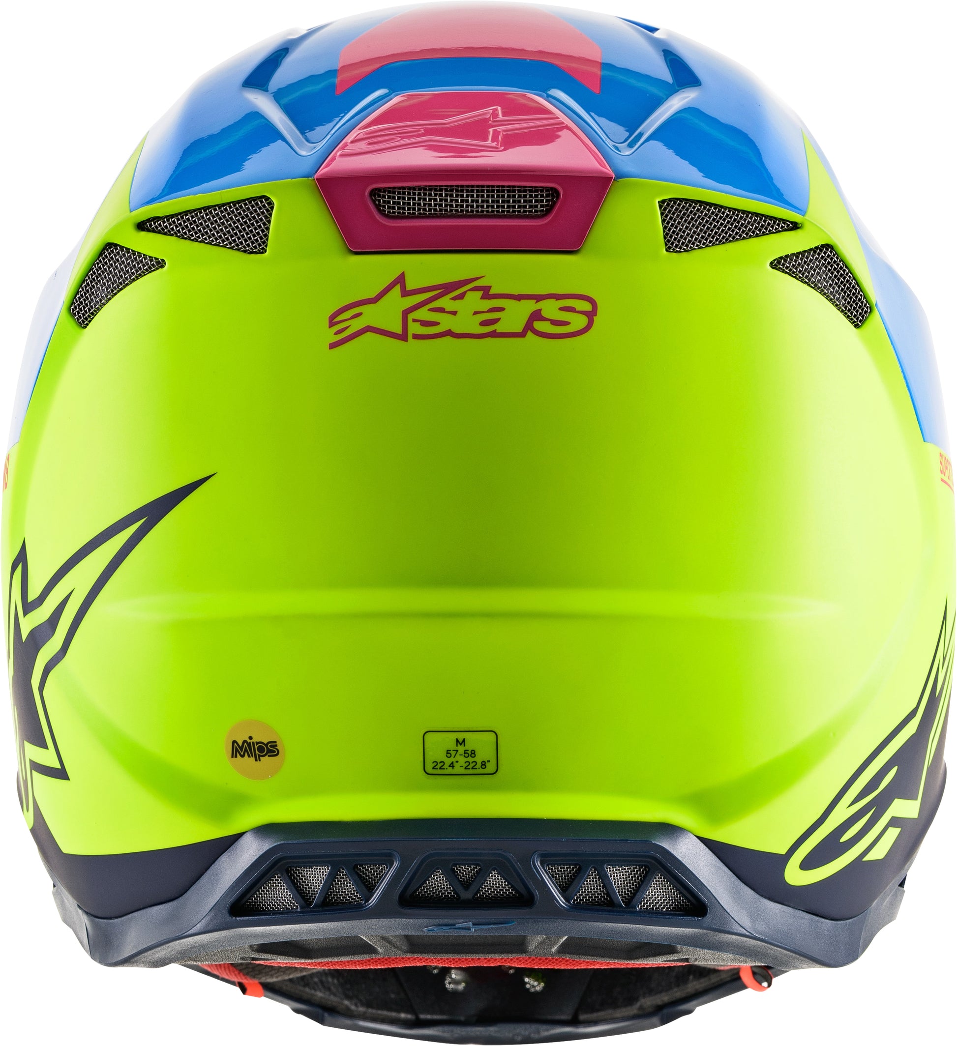 S.Tech S M8 Radium Helmet Aqua/Yellow Fluo/Navy Lg