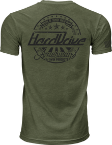 Harddrive Emblem Tee Olive Green/Black Md