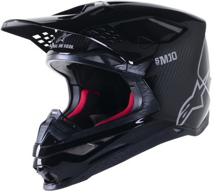 Supertech S M10 Solid Helmet Black Glossy/Carbon Xs