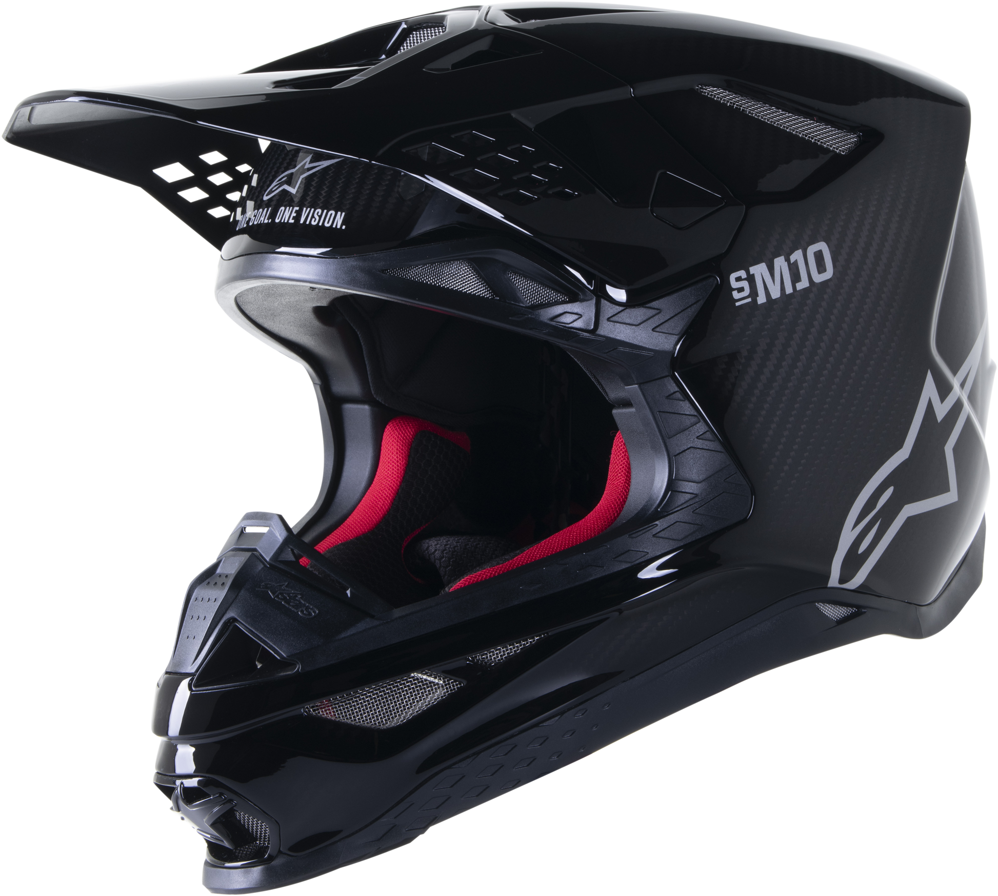 Supertech S M10 Solid Helmet Black Glossy/Carbon Md
