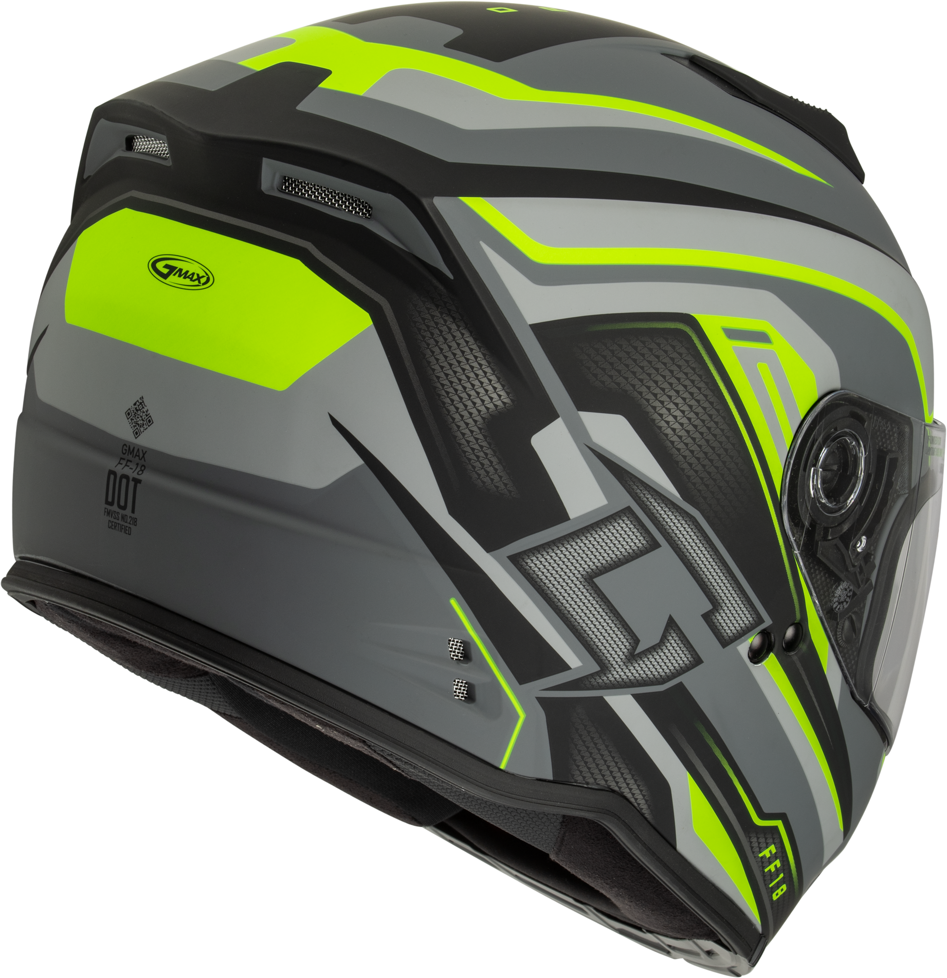 Ff 18 Drift Helmet Matte Grey/Hi Viz Lg