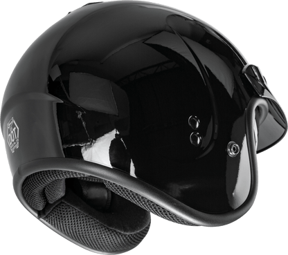 Gm 32 Open Face Helmet Black Xs