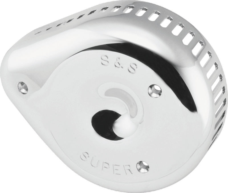 S&S Cycle Slasher Slotted Air Cleaner Cover For Super E/G Carbs - Chrome