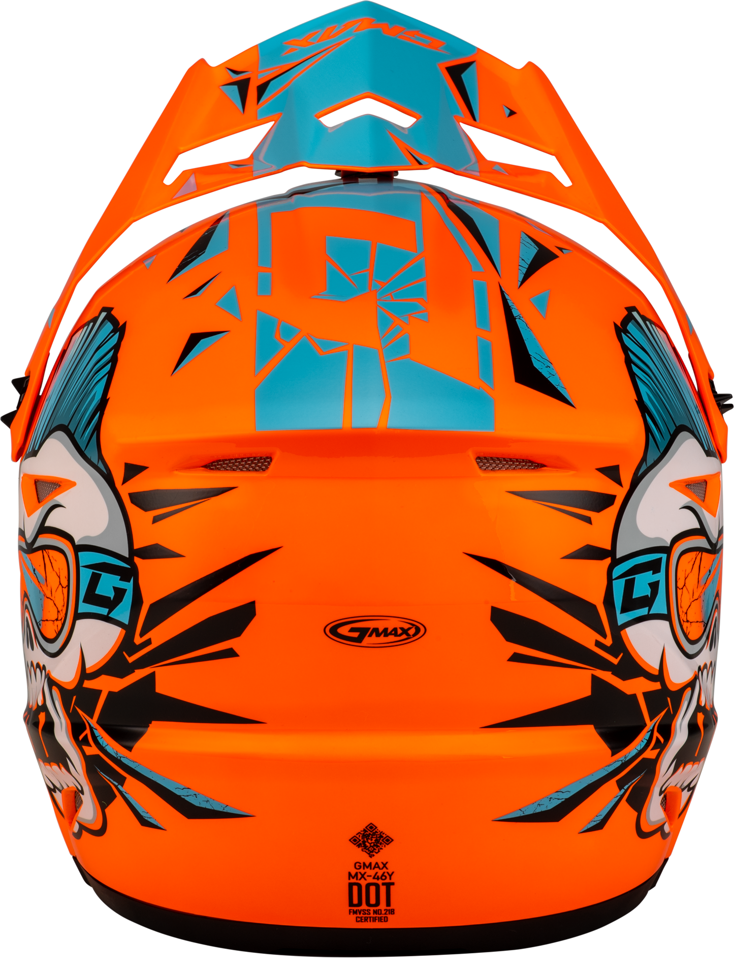 Youth Mx 46y Unstable Helmet Hi Vis Orange/Blue Ys