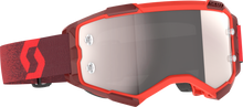 Fury Goggle Red Silver Chrome Works