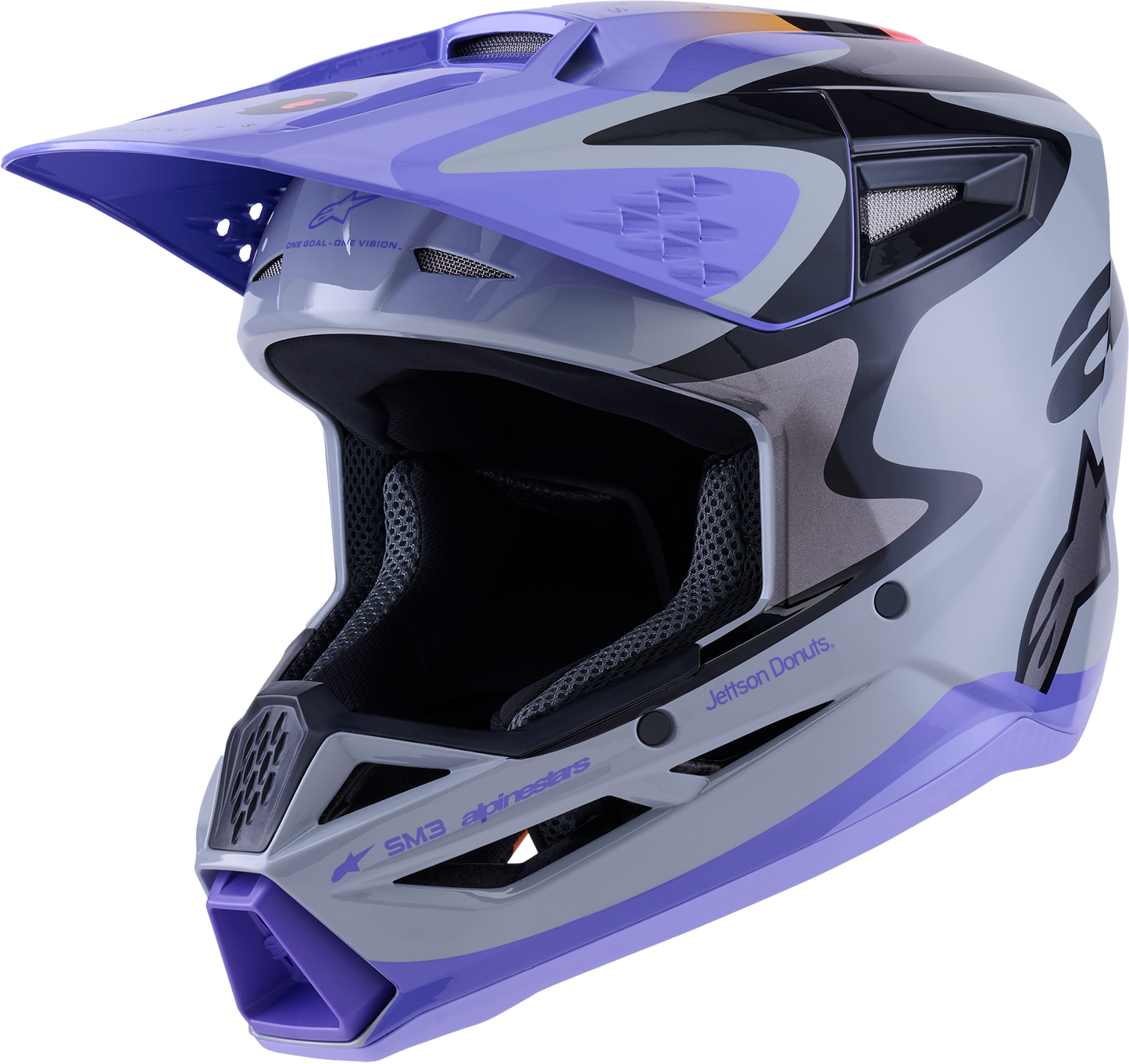 Jettson Sm3 Youth Helmet Gry/Purp/Blk Glossy Ys