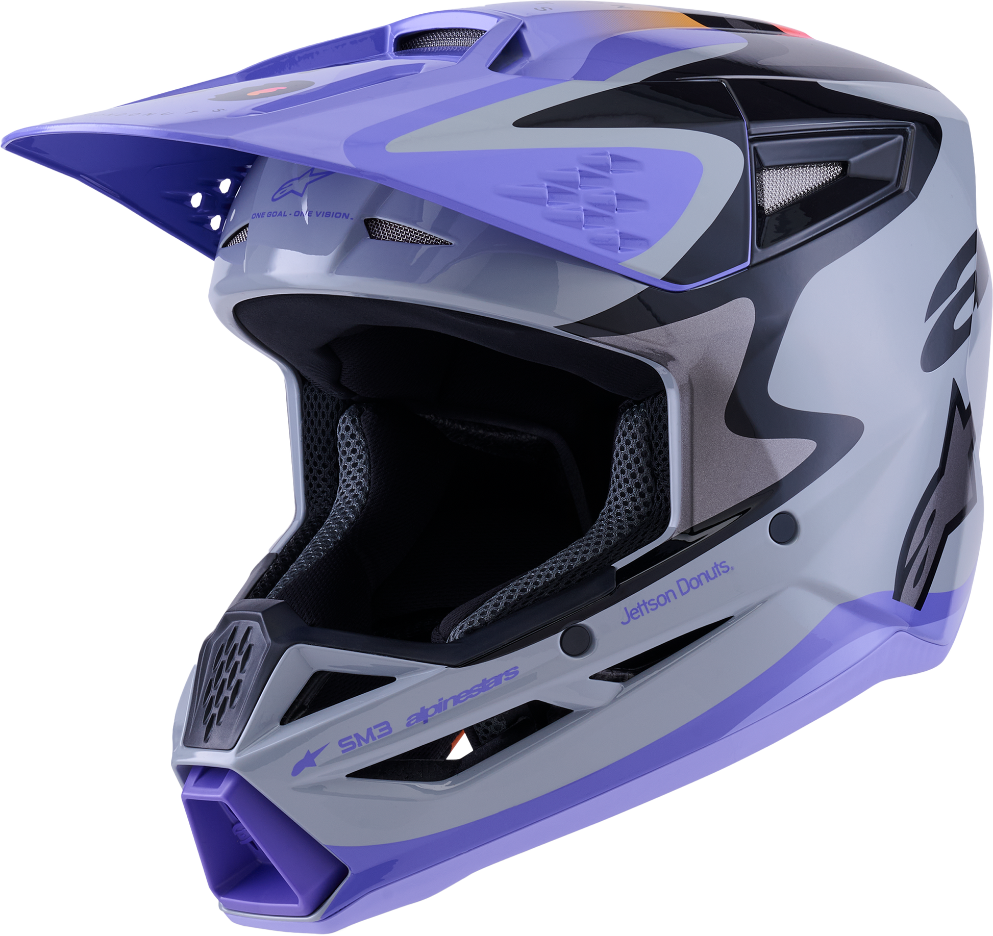 Jettson Sm3 Helmet Gry/Purp/Blk Glossy 2x