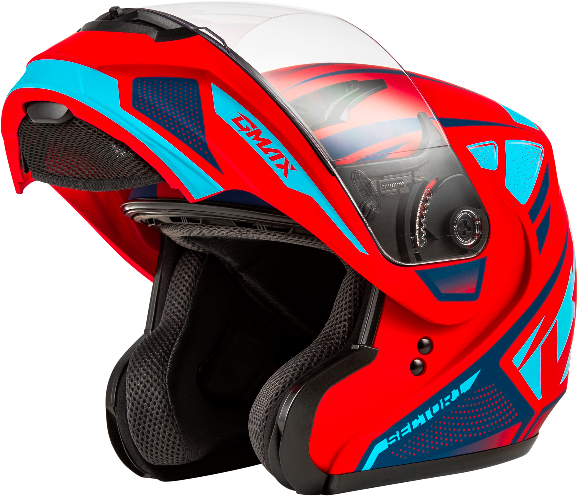 Md 04 Sector Helmet Matte Red/Blue  Xs