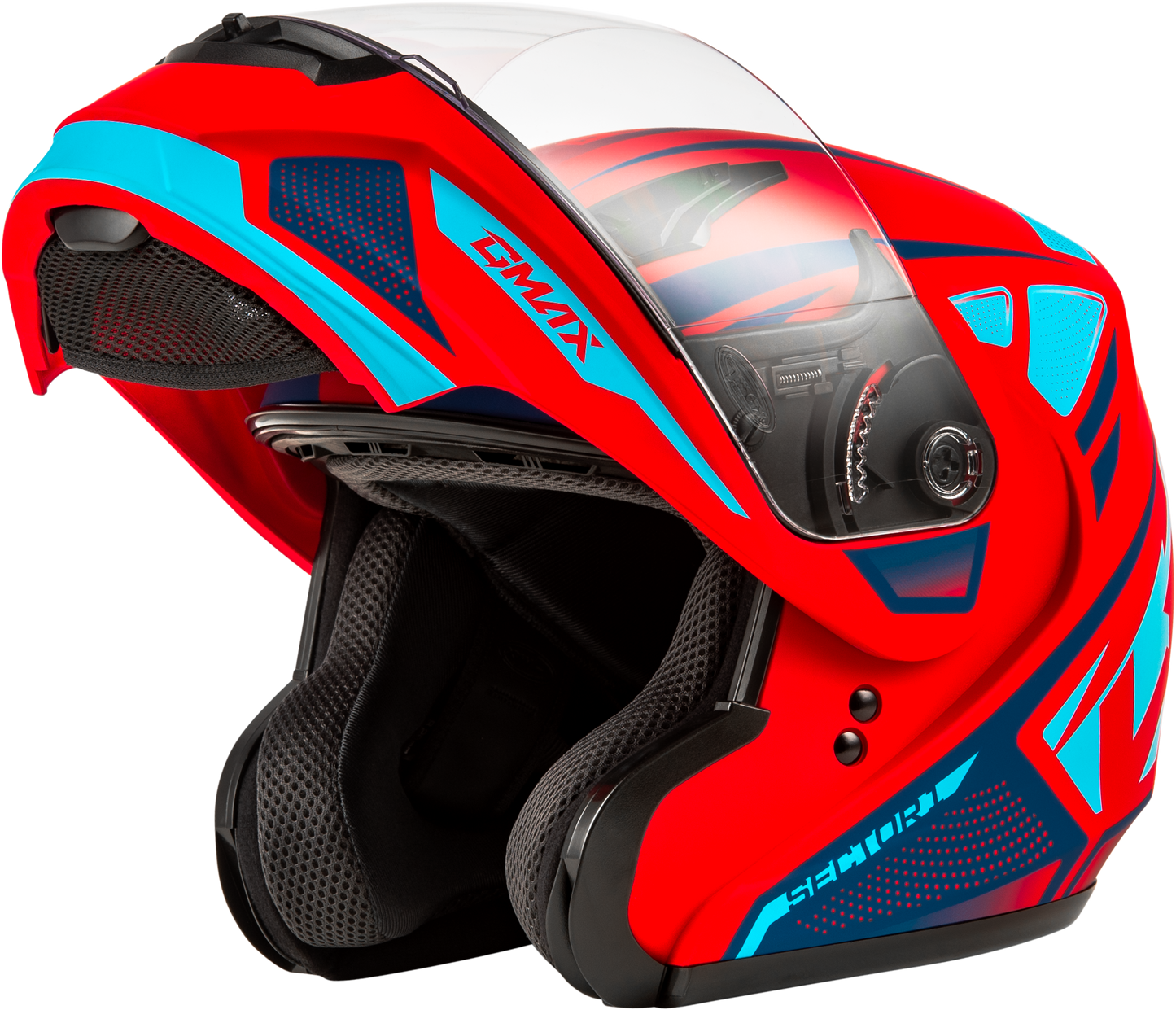 Md 04 Sector Helmet Matte Red/Blue Xl