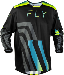 Kinetic Volt Jersey Black/Grey/Teal/Yellow 2x
