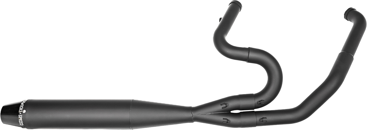 2in1 Twin Cam Flt Mid Length Pipe Black