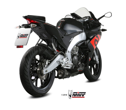MIVV Slip-on, Delta Race Black, Standard Exhaust For Aprilia RS 125 2017-2020