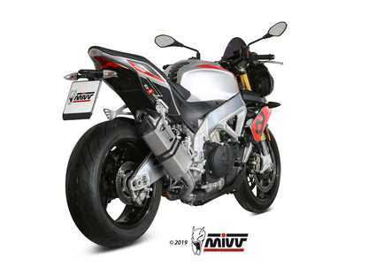 MIVV Slip-on, Speed Edge Stainless Steel, Standard Exhaust For Aprilia Tuono V4 1100 2018-2020