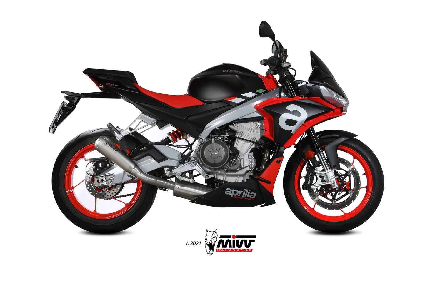 MIVV Full System 1x1, X-M1 Titan, Alto/High up Exhaust For Aprilia RS 660 20-21, Tuono 660 21