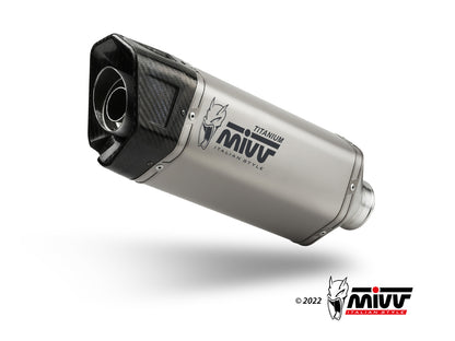 MIVV Slip-on, SR-1 Titanium, Standard Exhaust For Aprilia Tuono V4 1100 2021-2023