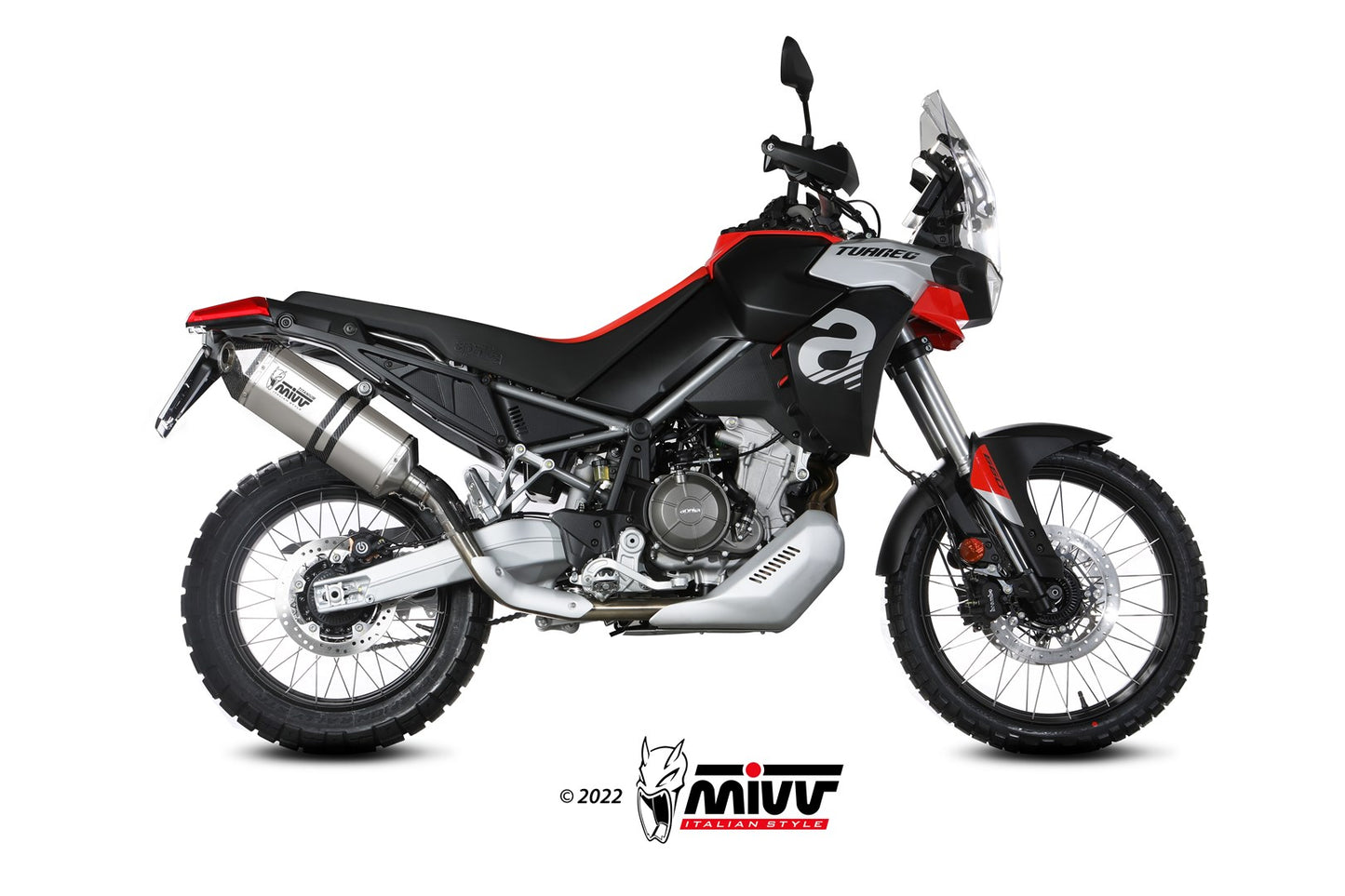 MIVV Slip-on, Speed Edge Titanium, Standard Exhaust For Aprilia Tuareg 660 2022-2023