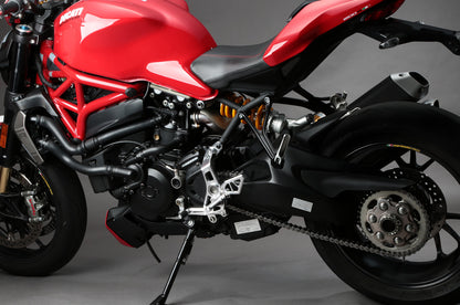AELLA Riding Step Kit (Rearsets) for the Ducati Monster 1200R - Polished