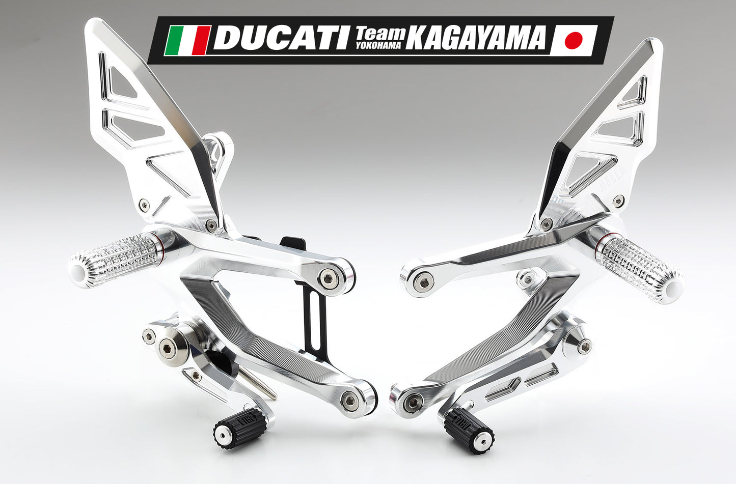 AELLA Riding Step Kit (Rearsets) TEAM KAGAYAMA SP EDITION for the Ducati Panigale V4 (2025+)