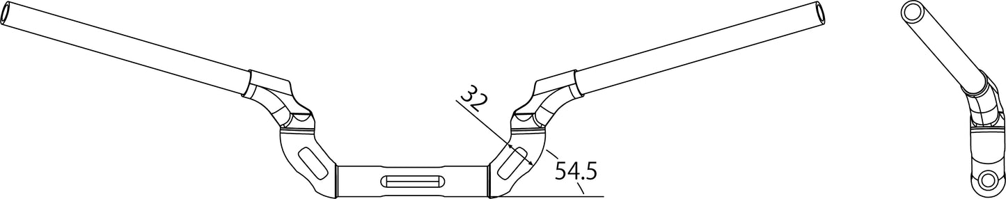 AELLA Universal Adjustable Aluminum Variable Handlebar - Type 2