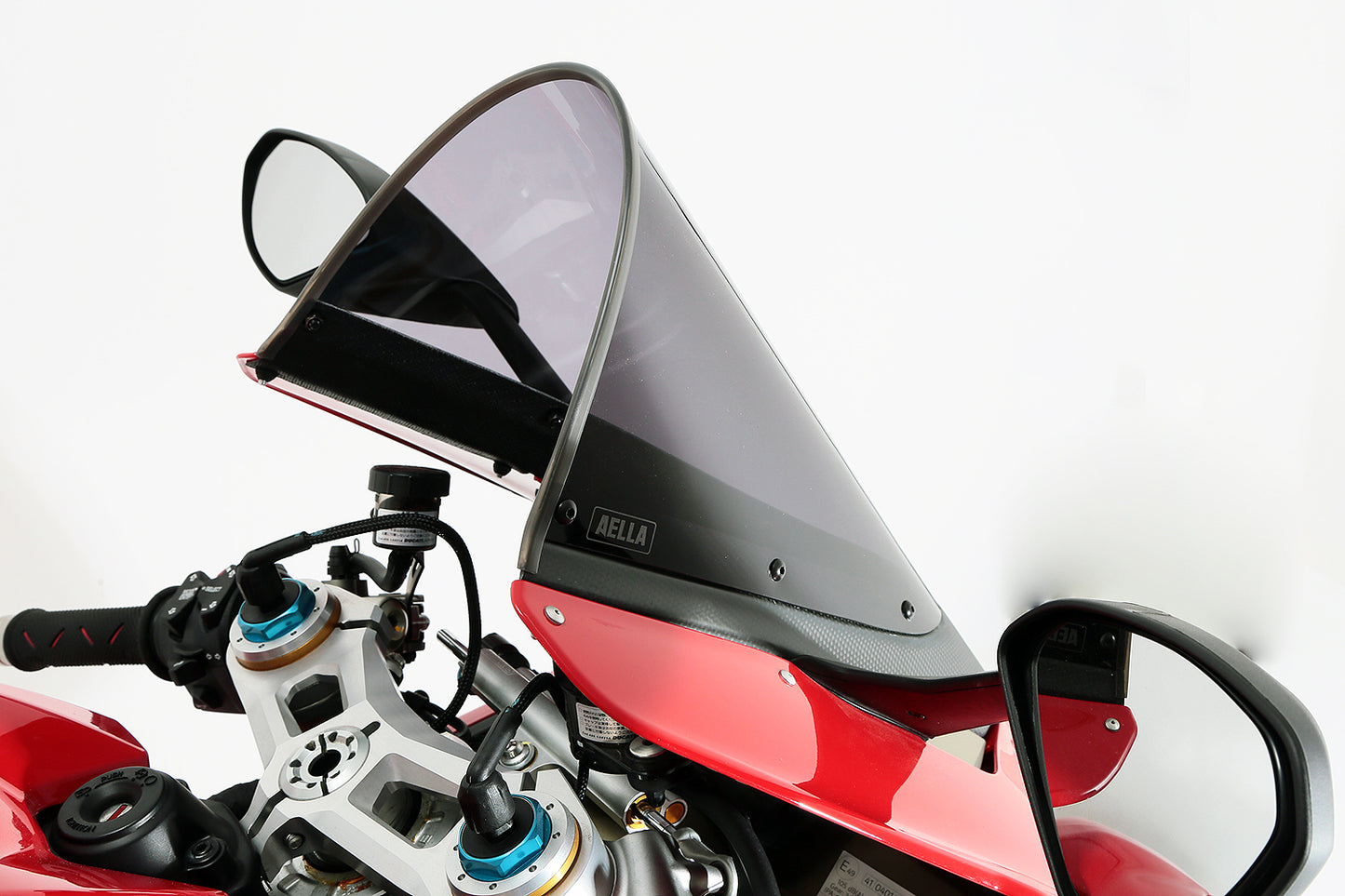 AELLA Carbon Fiber Trim Racing Windscreen For the Ducati Panigale V4 R (19-24) and V4 / S / SP (20-24)