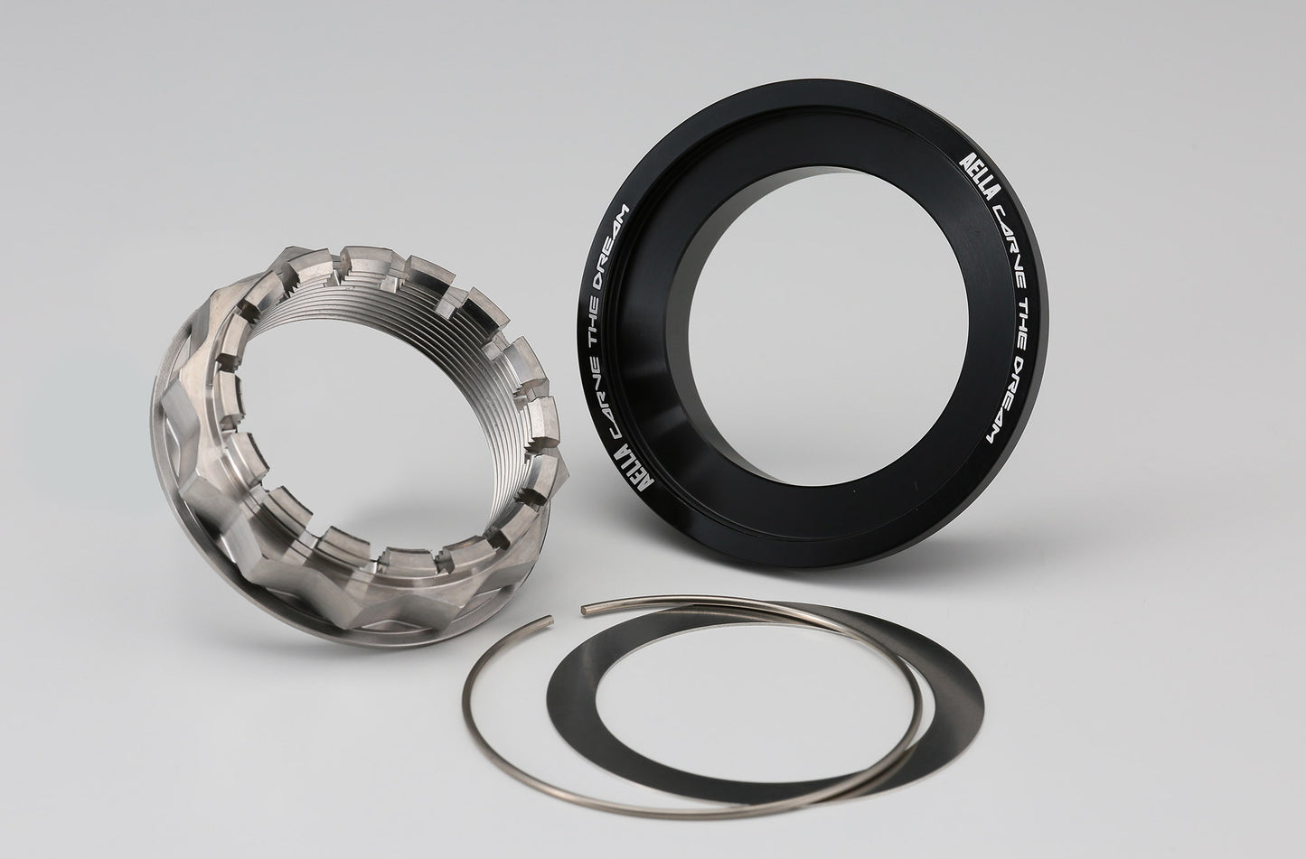 AELLA Large Hub One Titanium Nut & Aluminum Taper Cone Set (Rear Axle)
