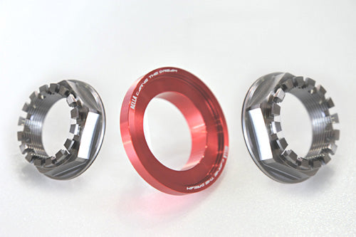 AELLA Hexagon Small Hub Titanium Nut 1 Each On Right And Left & Aluminum Taper Cone Set (Rear Axle)
