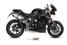 MIVV 2 Slip-on, Speed Edge Stainless Steel, Standard Exhaust For Triumph Speed Triple 1050 2011-2015