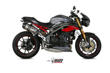 MIVV 2 Slip-on, Speed Edge Stainless Steel, Standard Exhaust For Triumph Speed Triple 1050 2016-2017