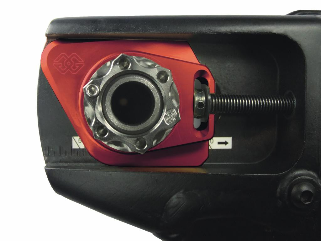 Gilles AXB Chain Adjuster for the Aprilia Dorsoduro 1200  Dorsoduro 750  RSV4  and Tuono V4R