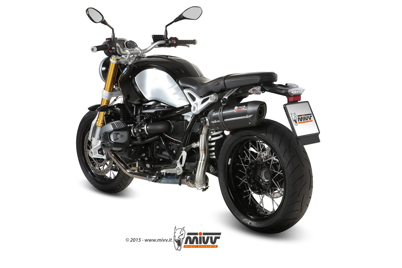 MIVV Slip-on, Suono Black, Alto/High up Exhaust For BMW R NINE T 2014-2021