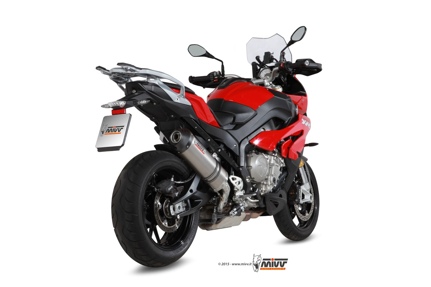 MIVV Slip-on, Oval Titan, Alto/High up Exhaust For BMW S 1000 XR 2015-2019