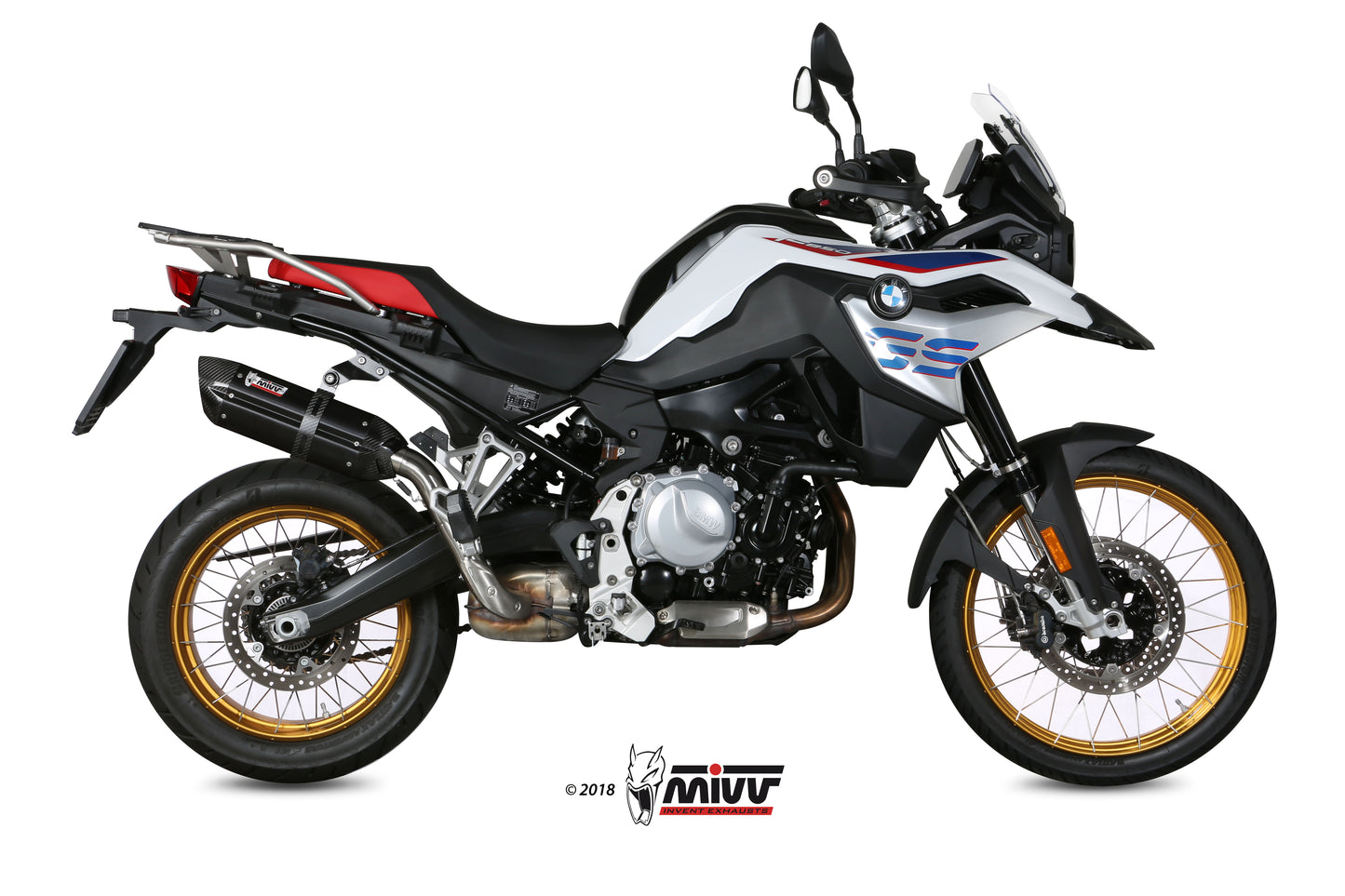 MIVV Slip-on, Suono Black, Standard Exhaust For BMW F 750 GS / F 850 GS 2018-2021