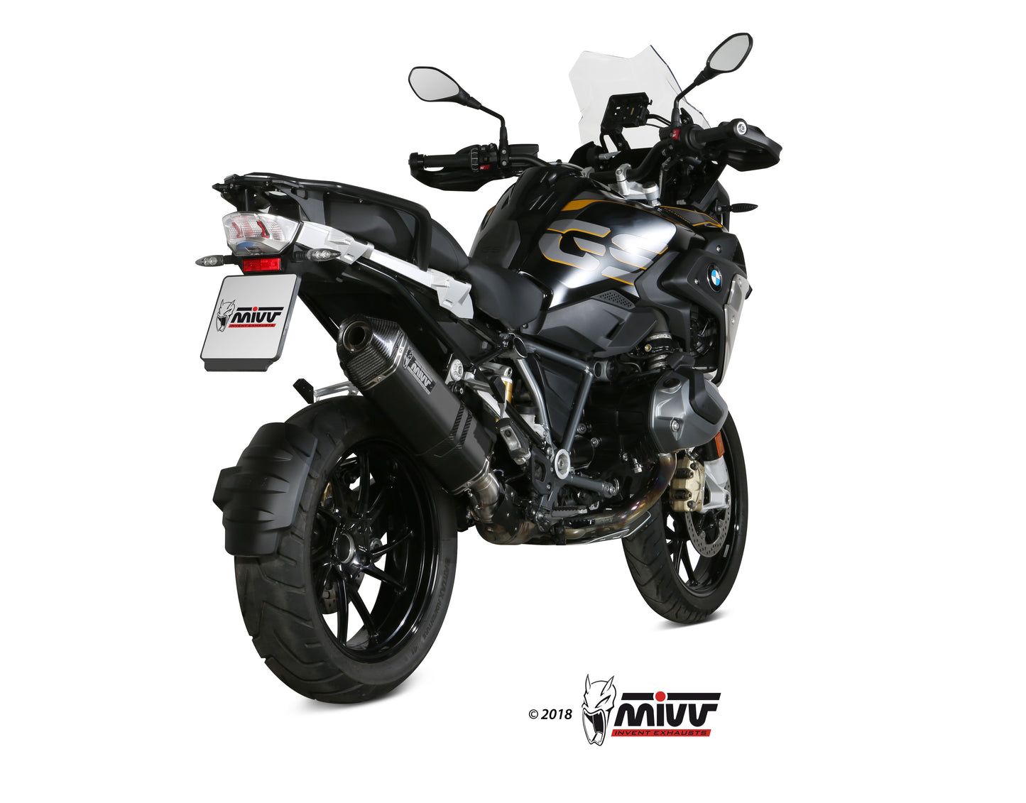MIVV Slip-on, Speed Edge Black, Standard Exhaust For BMW R 1250 GS / Adventure 2019-2021